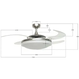 Fanaway Evo 2 122 cm Deckenventilator chrom/gebürstet