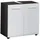 trendteam Waschbeckenunterschrank 2 Türen 60 x 57 x 31 cm Weiß Hochglanz/Grau
