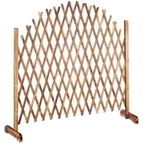 Relaxdays Rankgitter Holz, ausziehbar bis 200cm, Rankhilfe Kletterpflanzen, freistehend, Garten, Balkon, Terrasse, natur, 98 x 200 x 30 cm, Geflammt