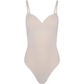 Magic Bodyfashion Shaping-Body MAGIC BODYFASHION "Soft Thong Body", Damen, Gr. S, N-Gr, lungo, Stoff, Obermaterial: 80% Baumwolle, 11% Polyamid, 9% Elasthan, eng, V-Ausschnitt, Bodys, schmale, verstellbare Träger
