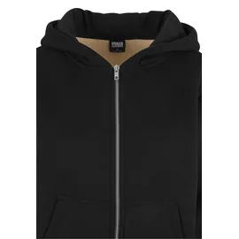 URBAN CLASSICS Bonded Sherpa Reißverschlusspullover Black M