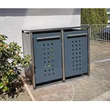 Mülltonnenbox Typ-MD, 2x 240l, Türfarbe Anthrazit