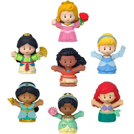 Disney Little People Disney Princess Spielzeug, Set mit 7 Figuren für Klein- und Vorschulkinder