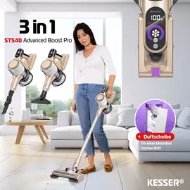 Kesser Akku Staubsauger Champagne / Weiß