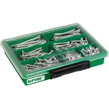 SPAX Sortimentskasten Metall 245 Stück gelb/grün