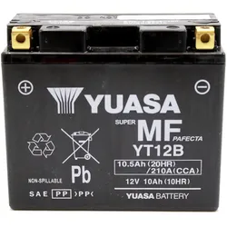 YUASA YUASA Batterij YUASA W / C Onderhoudsvrije Fabriek Geactiveerd - YT12B FA Onderhoudsvrije accu