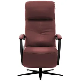 Hukla Relaxsessel Pierre Leder 75 x 117 x 87 cm Rot elektrisch