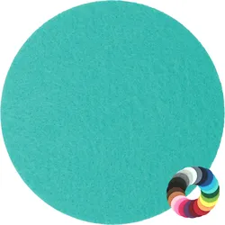 BIASTO - Premium Filz Untersetzer - rund 10cm - Farbe: türkis (HF019). Design Glas-Untersetzer für Getränke, Tisch, Bar, Tasse, Vase