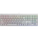 Cherry MX 2.0S kabelgebundene Gaming Tastatur weiß, LEDs RGB, MX RGB BLUE, USB, DE (G80-3821LSADE-0)
