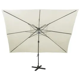 vidaXL Ampelschirm mit Lüftung 400 x 300 cm Sandweiß