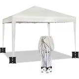 WOLTU Pavillon faltbar 3x3 Gartenpavillon mit Tragetasche 4 Sandsäcke Beige