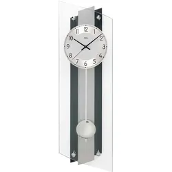 Pendeluhr modern geschwungenes Mineralglas - AMS Modell: 5262