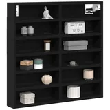 vidaXL Vitrinenschrank Schwarze Eiche 60 X 8.5 X 58 Cm Holzwerkstoff