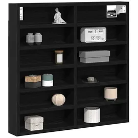 vidaXL Vitrinenschrank Schwarze Eiche 60 X 8.5 X 58 Cm Holzwerkstoff