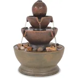 Décoshop26 - Zimmerbrunnen mit Pumpe Polyresin 17,5 x 17,5 x 23 cm DEC020765
