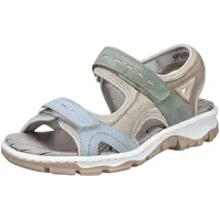 Rieker Riemchensandale Damen Mint/Creme/Hellblau/Mehrfarbig 39