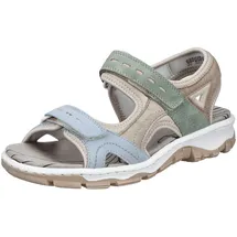 Rieker Riemchensandale Damen Mint/Creme/Hellblau/Mehrfarbig 39