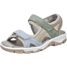 Rieker Riemchensandale Damen Mint/Creme/Hellblau/Mehrfarbig 39
