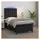 vidaXL Boxspringbett mit Matratze & LED Schwarz 140x200 cm Kunstleder