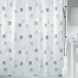 Spirella Anti-Schimmel Duschvorhang - Anti-Bakteriell, waschbar, wasserdicht, Polyester, „Milano“ 120x200cm Blau