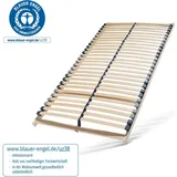 Lattenrost 90x200, Lattenrahmen aus Buche, 7 Komfortzonen, 28 Latten, Federholzrahmen GERMANY, Lattenrost Selbstmontage, Traglast bis zu 150Kg