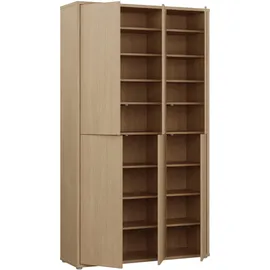 Forte Alice Springs Schuhschrank 109,2 x 34,9 x 191,9 cm beige/braun