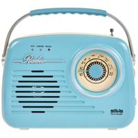 Silva Schneider 243015 1965, Kofferradio, Netz- oder Batteriebetrieb, blau