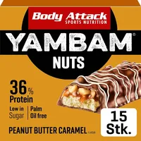 Body Attack YamBam Nuts - 15x55g - Peanut Butter Caramel