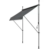 pro.tec Klemmmarkise Stem 250 x 120 cm grau