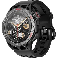 Damen mit Telefonfunktion, Fitnessuhr Armbanduhren Frauen mit Schlafmonitor, Nachrichtenerinnerung, wasserdichte Smart Watch - Schwarz