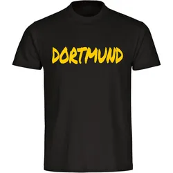 multifanshop Kinder T-Shirt - Dortmund - Textmarker - Druck gelb - Kind