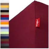 r-up Spannbettlaken Baumwolle-Elasthan 120 x 200 - 130 x 220 cm Bordeauxrot