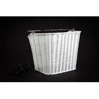 Fahrrad Korb Klicksystem Einkaufskorb mit Halter vorne Rattan Optik weiß grün