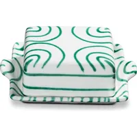 Gmundner Keramik Grüngeflammt, Butterdose (125g)