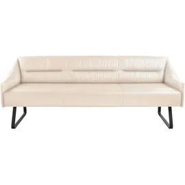 Musterring Essbank MUSTERRING "JustB SP500", weiß (bianco), B:262cm H:86cm T:70cm, Sitzbänke, Essbank, Metallkufe schwarz, verschiedene Farben, Breite 220 oder 250 cm