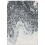 benuta pop Teppich Grau, Textil, Abstrakt, Rechteckig, 200x300 cm Gots, wasserabweisend, Teppiche , Böden, Teppiche