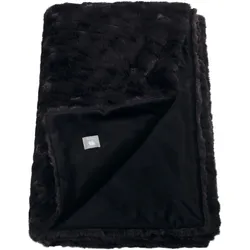 Wohndecke MUSTERRING "Flurry", schwarz, B:130cm L:170cm, Wohndecken, aus weichem Kunstfell, Kuscheldecke