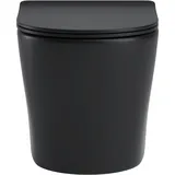 Duschmeister Nakia Wand-WC mit WC-Sitz Schwarz Matt