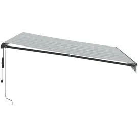 vidaXL Markise Automatisch mit LEDs 400 x 350 cm anthrazit