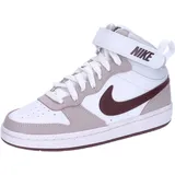 Nike Court Borough Mid 2 (GS) - White/Burgundy Crush-Plat