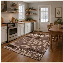 Vimoda Küchenläufer 160 x 220 cm Beige/Braun