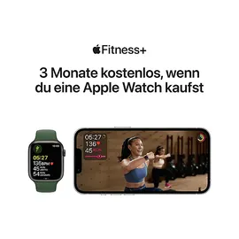 Apple Watch Series 7 GPS + Cellular 45 mm Edelstahlgehäuse graphit, Sportarmband mitternacht
