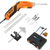 BAUTEC Hand-Styroporschneider Styrocutter 330W » Set 16 inkl. Klingen Nutenschneideschlitten Führungsschlitten