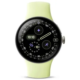 Google Pixel Watch 4 41 mm Aluminiumgehäuse Champagne Gold/Sportarmband Lemongrass