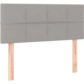 vidaXL Boxspringbett mit Matratze Hellgrau 100x200 cm Stoff