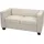 Mendler 2er Sofa Couch Loungesofa Lille ~ Kunstleder, creme