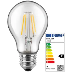 LED Filament Lampe Birnenform A60 / E27 -  E / 7 / 2700 K Warmweiß