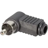 TRU Components 1578822 Cinch-Steckverbinder Stecker, gewinkelt Polzahl 2 Schwarz