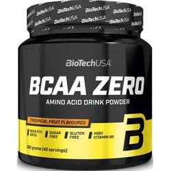BioTechUSA BCAA Zero Pulver mit Aminosäuren Geschmack Tropical Fruit 360 g