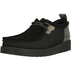 Sneaker CLARKS "Wallabee", Herren, Gr. 43, schwarz, casual, Schuhe, mit besonders stoßdämpfender Sohle